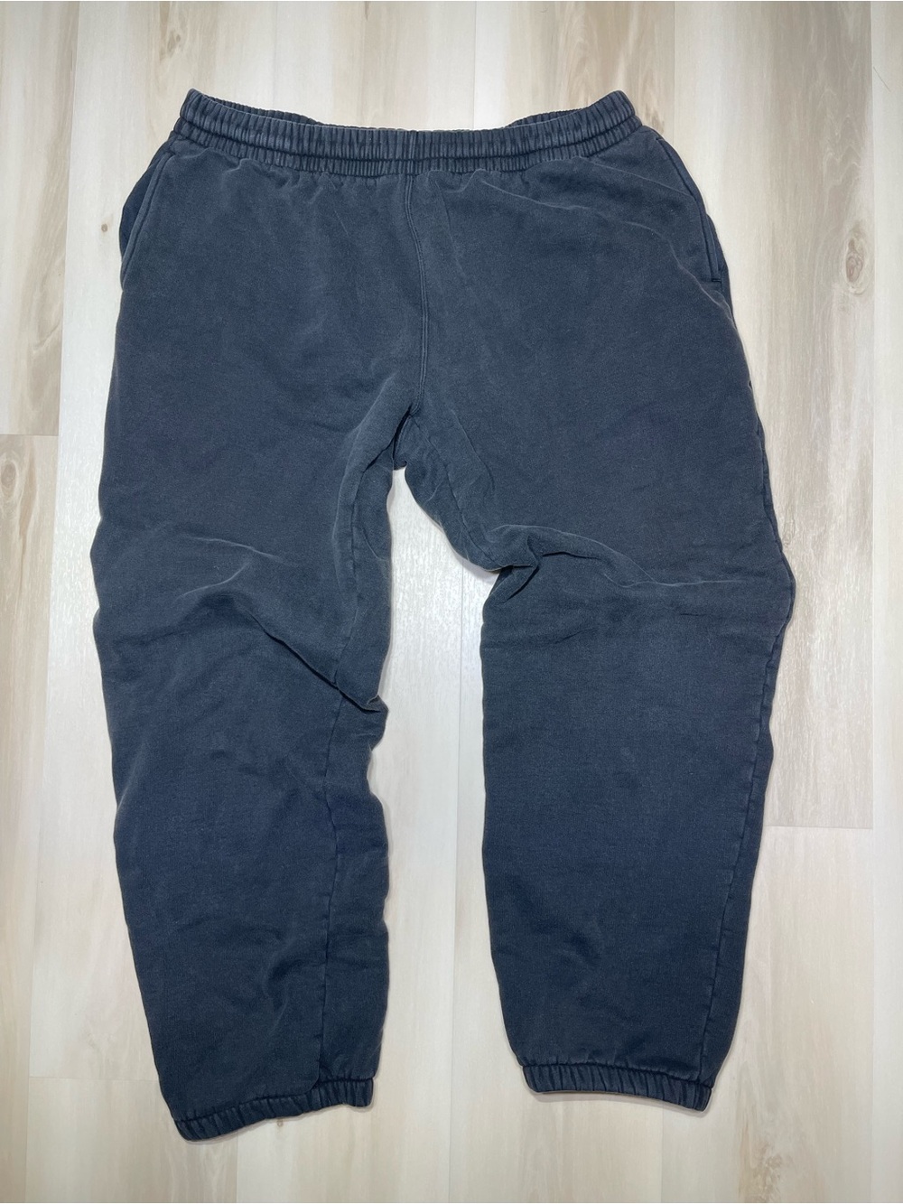Vintage Eddie Bauer Black Joggers Mens Sz Med Lounge Casual Lightweight Pants